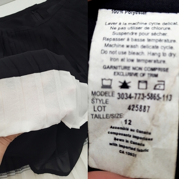 Laura🎀BW Pleated Chiffon Midi Skirt - Picture 5 of 9